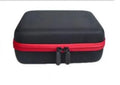 Red EVA essential oil storage bag with 30 compartments mounted on a wall
