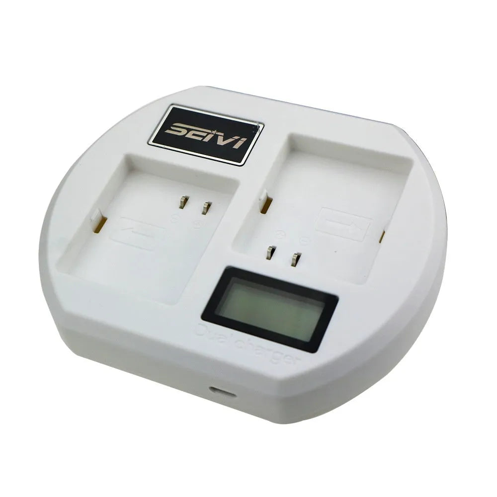 Arlo Pro Pro2 double slot USB fast charger battery holder white model on desk with two batteries inserted