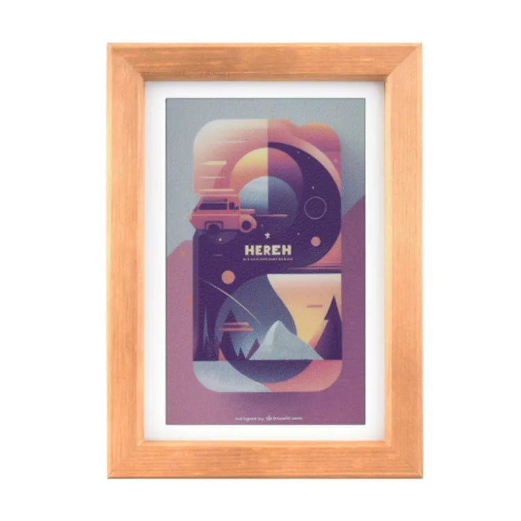 73-inch solid wood digital photo frame with rainbow band and e-ink screen 800x480 resolution