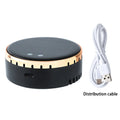 Solar-powered car air humidifier mounted on a vehicle vent in black, gold, or red.