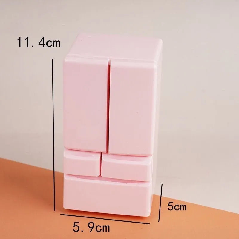 White 1:12 scale miniature candy shop model with illuminated window, measuring 11.4cm tall.