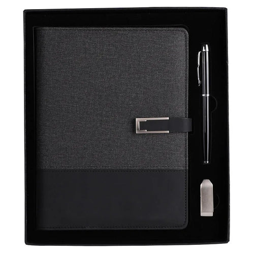 A5 notebook with pu leather cover in multiple colour options including brown, black, green, blue, and red.