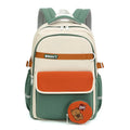 High school campus large capacity commuter backpack Oxford cloth curved shoulder straps 36-55L unisex black colour