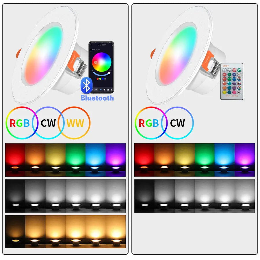 Graffiti Bluetooth smart downlight with voice control, full colour dimming, and integrated speaker in modern simplicity style