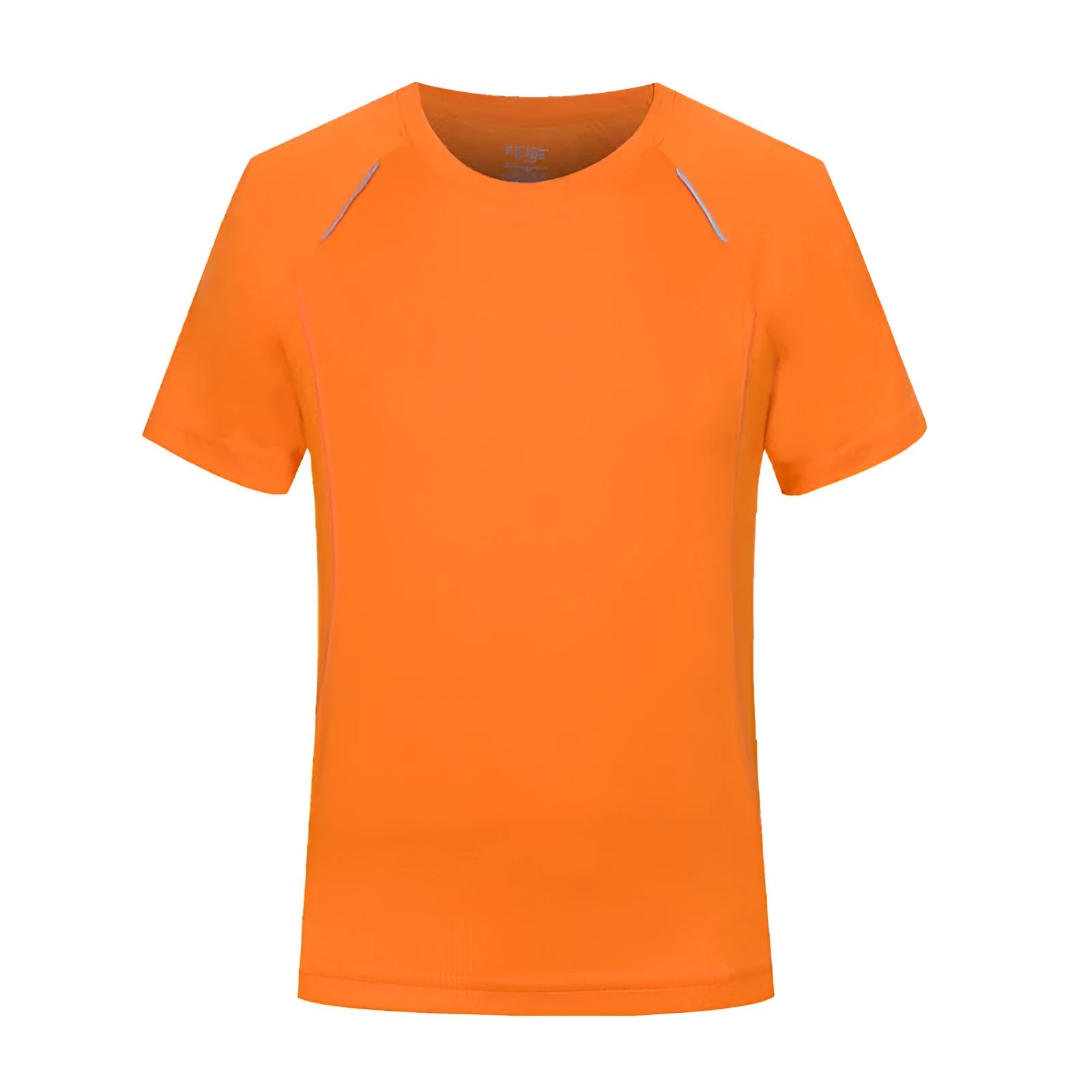 Quick-drying slim fit T-shirt in polyester viscose fabric shown in various solid colours with round neck and short sleeves.