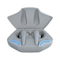 Wireless Bluetooth gaming headset with charging cabin and interchangeable caps in black.
