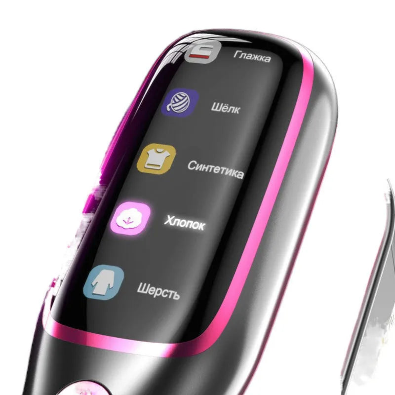 Purple folding handheld garment steamer 1200W with multi-region plug options