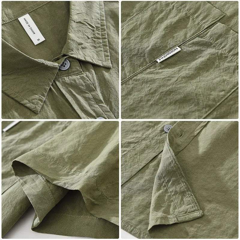 Loose lyocell top cardigan in black, green, or purple with short sleeves