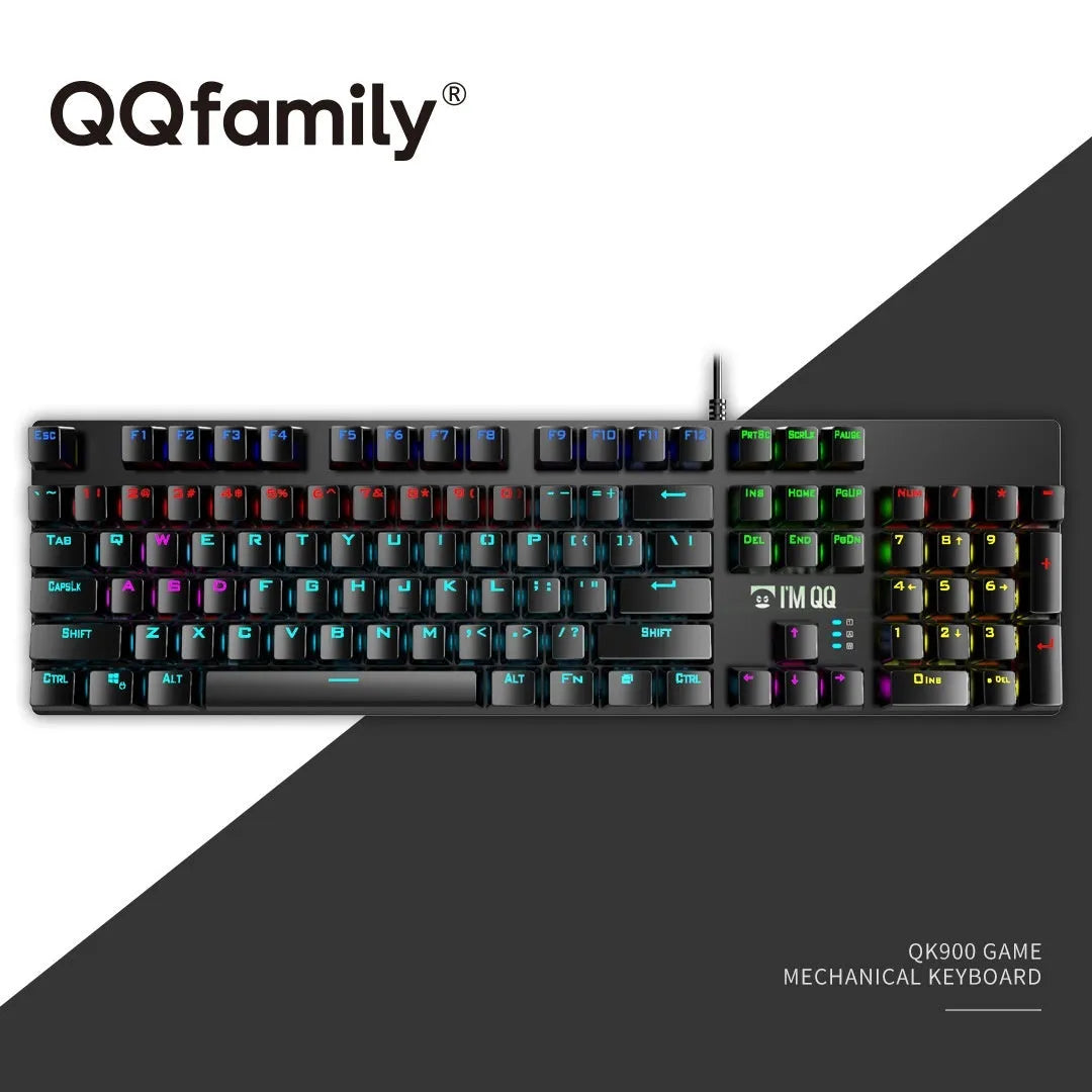 Rainforest Tarantula mechanical film gaming keyboard with magic colour finish and USB wired connection