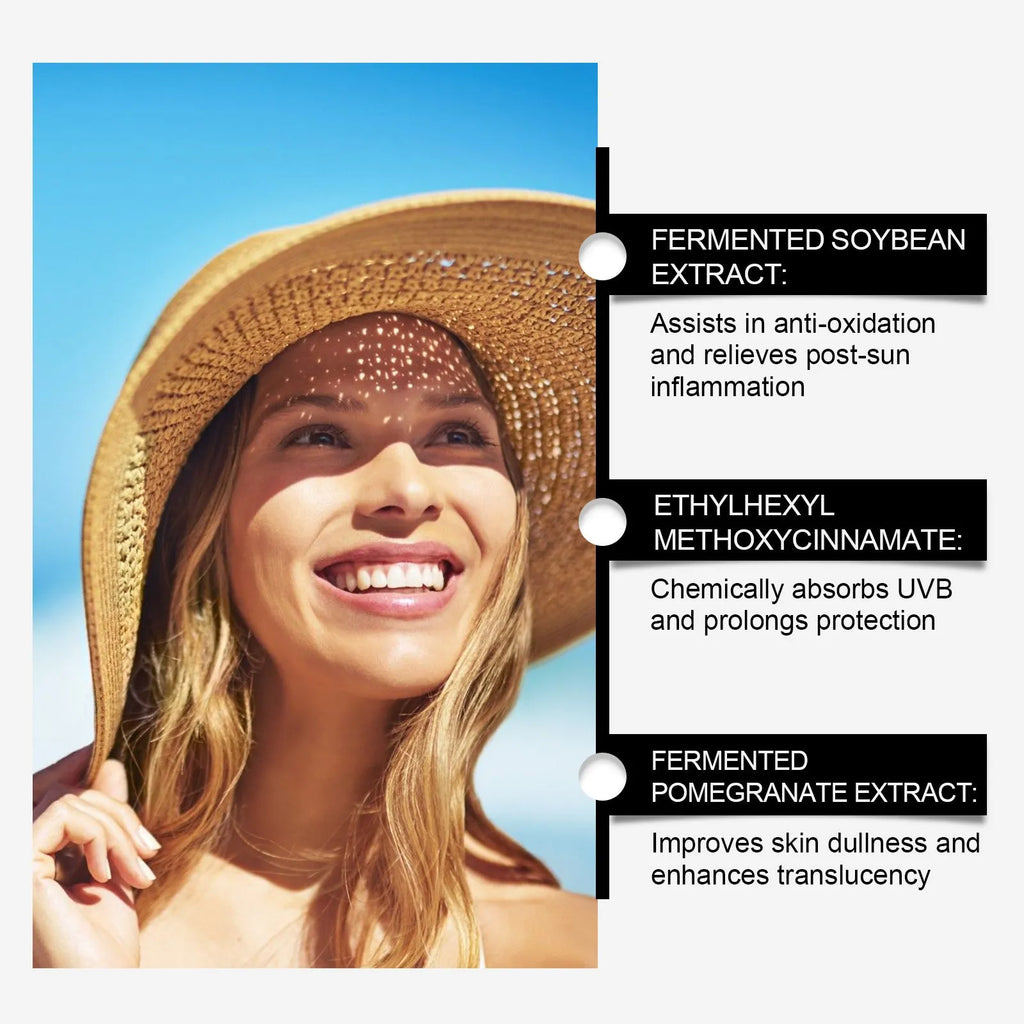 50g tube of Soymilk Protective Cream sunscreen with fermented botanical extracts for summer outdoor use.