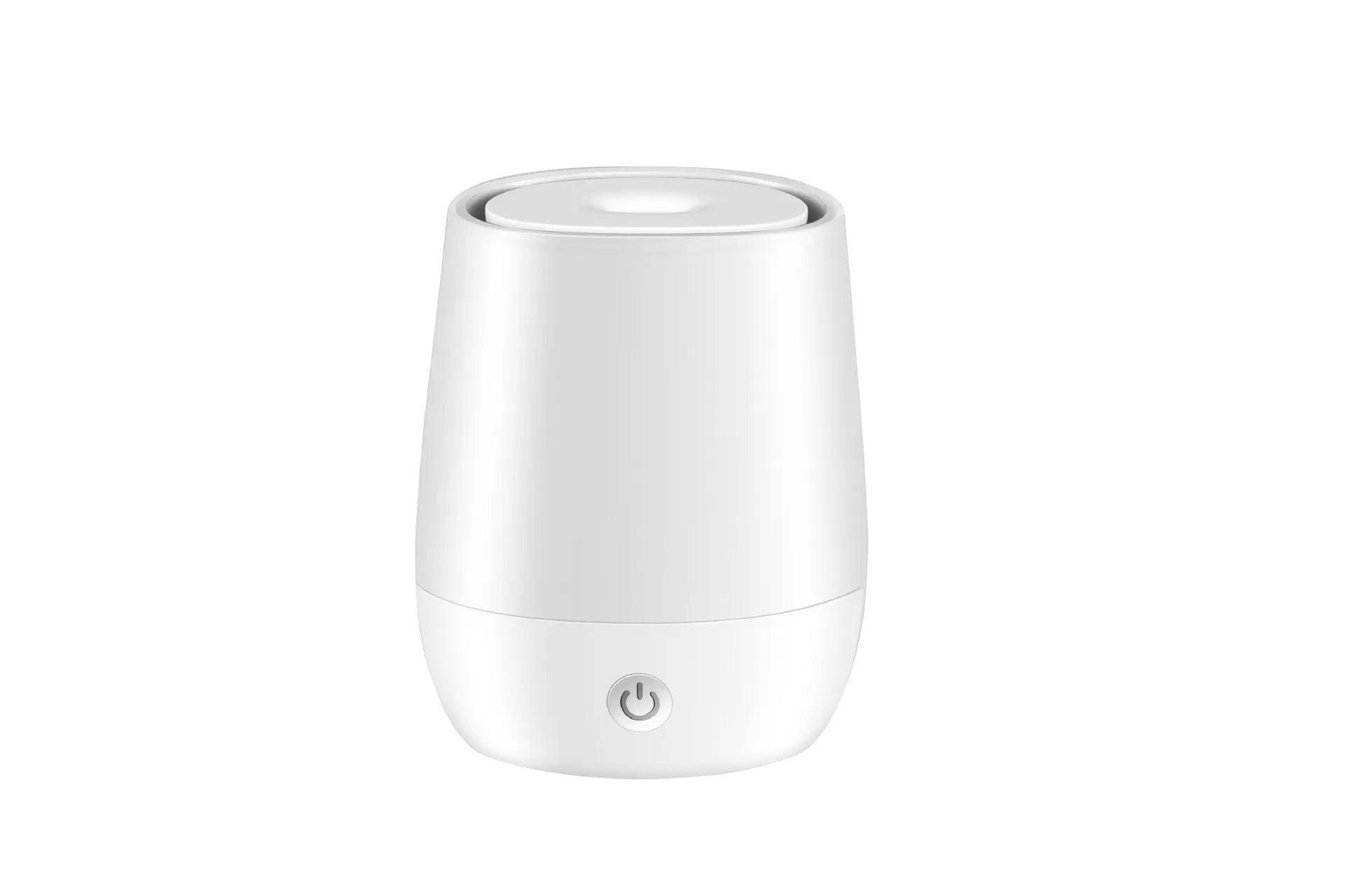 White Creative New Flame humidifier aromatherapy machine with simulated flame effect on a surface