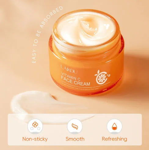 Vitamin C cream 50g orange pot delicate moisturising facial skincare product