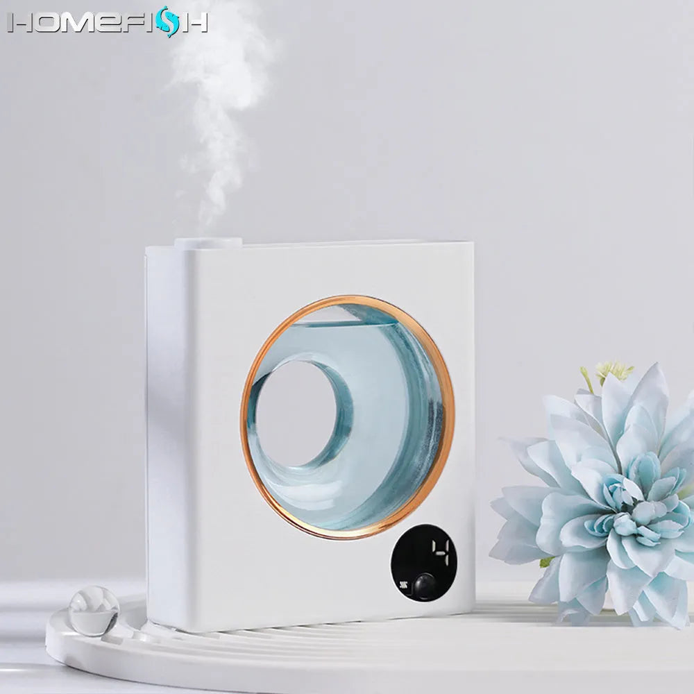 Small white wall-mounted automatic aromatherapy machine with USB port.