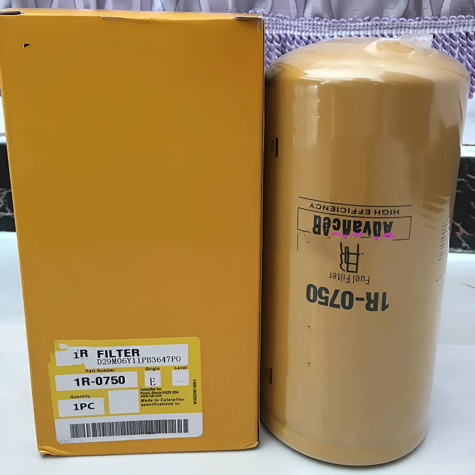 1R-0750 fuel filter element for fuel oil purification systems