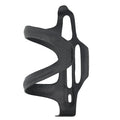 Black carbon fibre side-pull water bottle cage for bicycles with 65mm mounting holes.