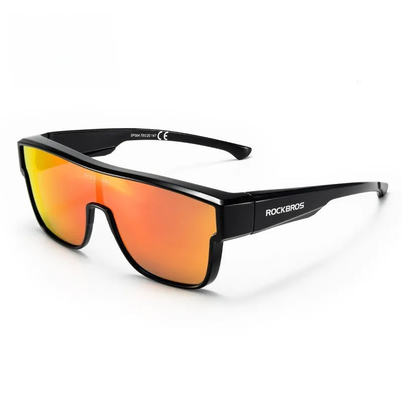 Cycling goggles with polarised lenses and large TR frame in multiple colour options