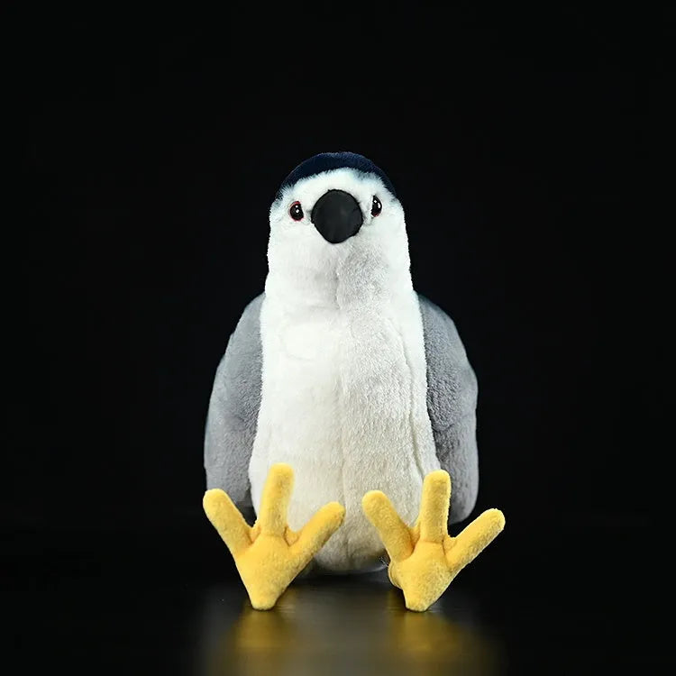 Chinese pastoral penguin plush toy, 24cm height, plush material with PP cotton filling, single doll for display.