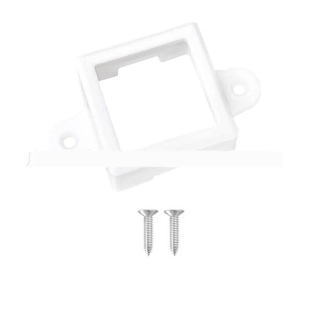 Small white plastic LED light protective lampshade with dimensions 1.7cm by 6cm.