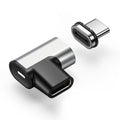PD100W Type-C elbow adapter with magnetic head, aluminium alloy housing, for fast charging mobile phones and tablets