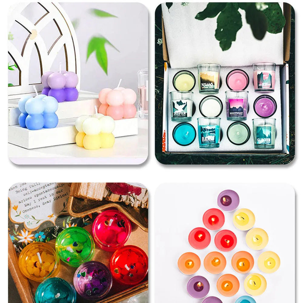 30 colour DIY candle and soap dye concentrate bottles with oily toner solubility