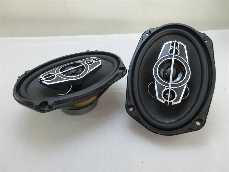 TS-A6995S 6x9 coaxial car audio speaker with rubber surround and iron basket frame