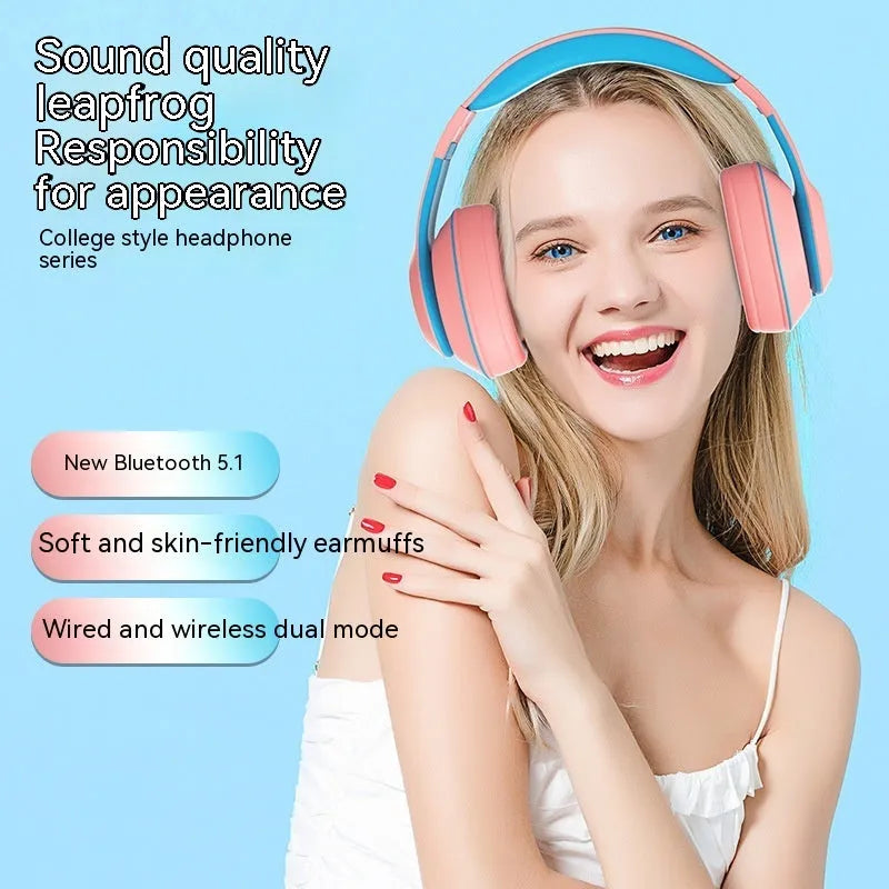 Wireless Bluetooth headset in plastic headwear style available in multiple colours