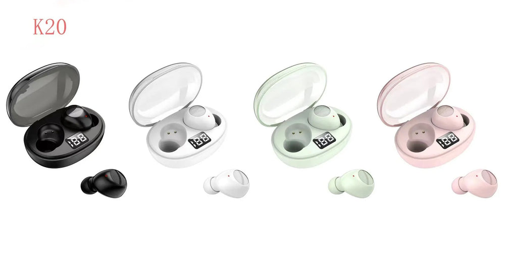 Wireless black Bluetooth sports earbuds with touch controls shown in a charging case.