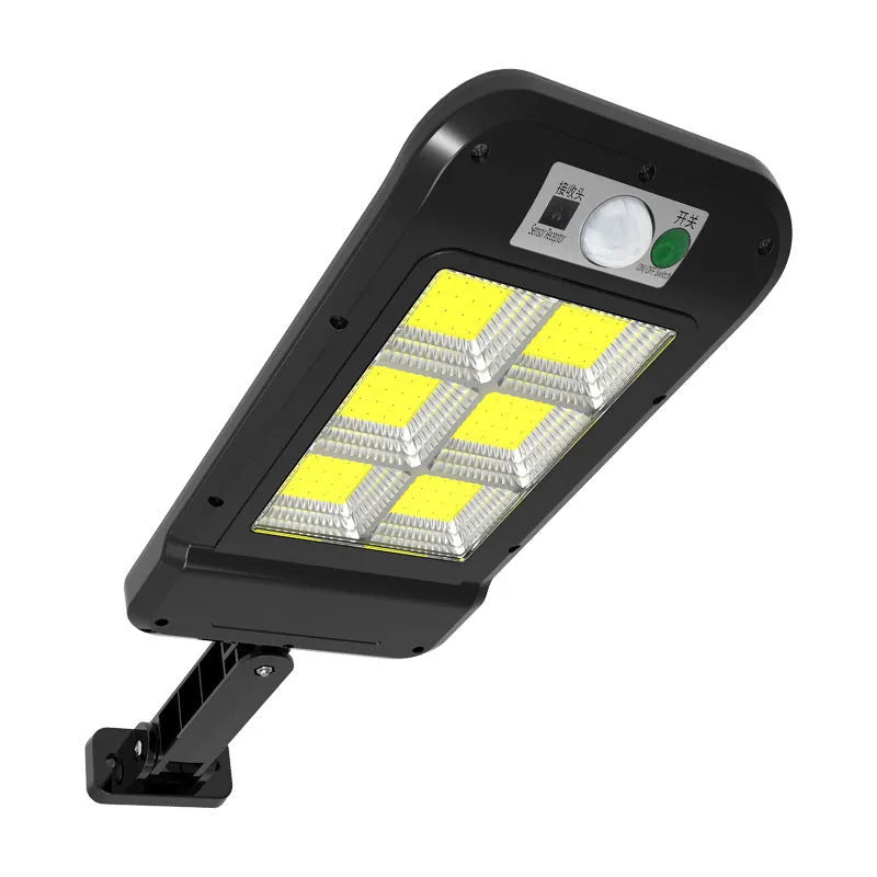 Solar wall light with 160COB lamp beads and human body induction for outdoor use