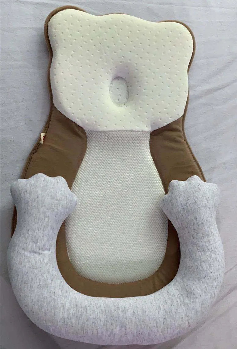 Portable folding baby travel crib with soft cotton sleep cushion in multiple colour options