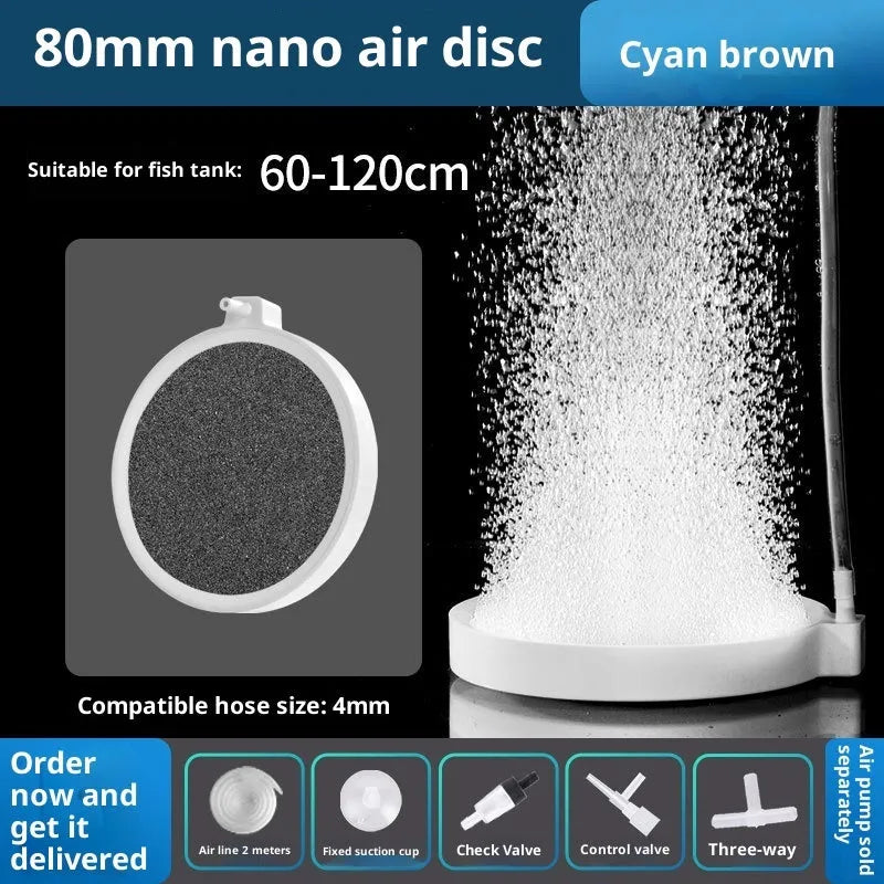 Oxygen nanometer gas disk stone air refiner in compact 5cm size on a desk