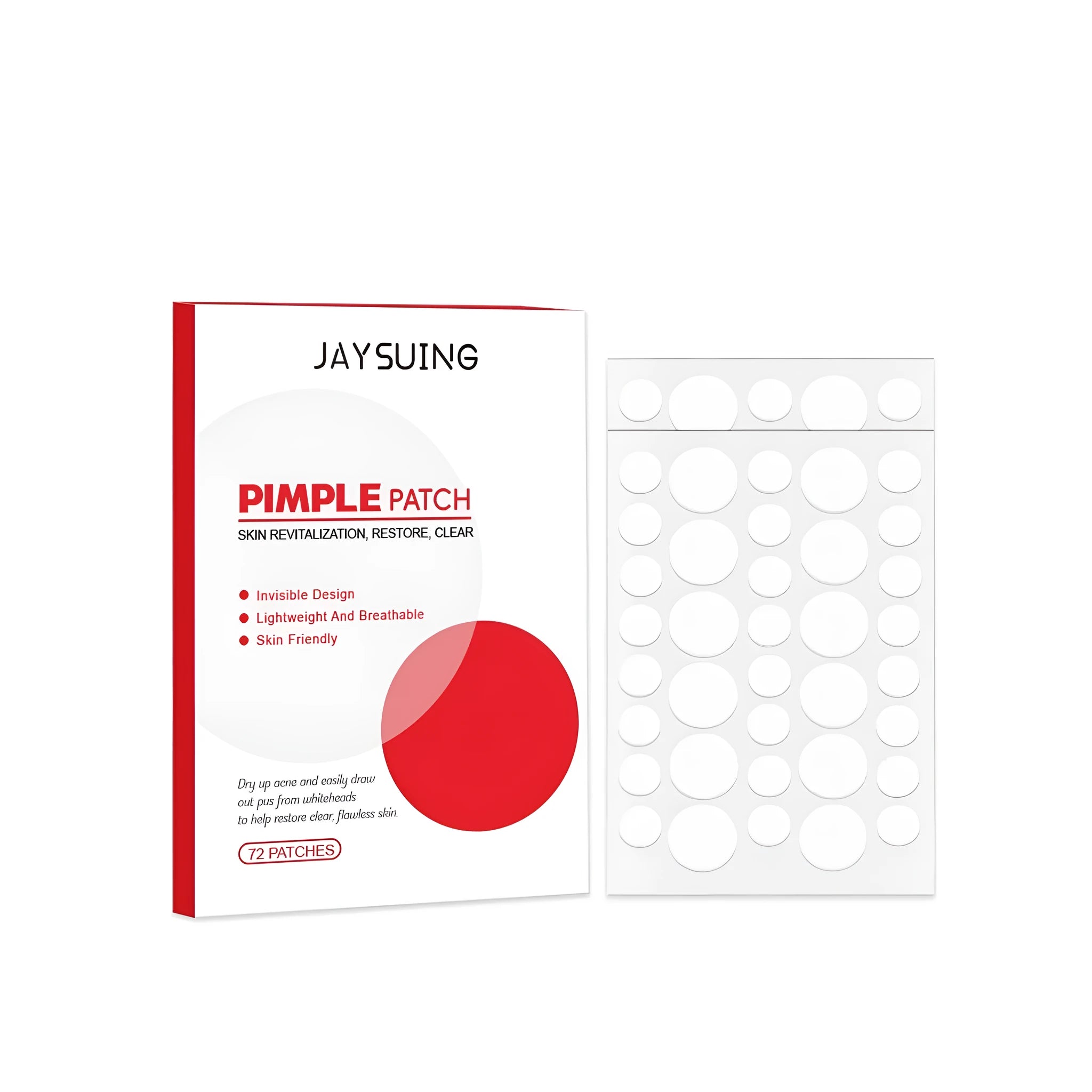 Salicylic Acid Acne Patch 72 patches with tea tree oil and vitamin E for spot treatment