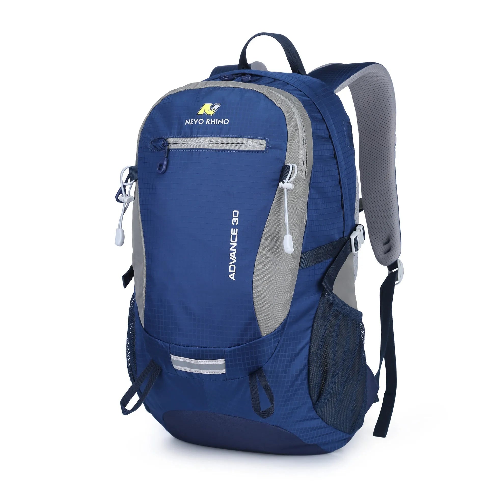 30L solid-colour waterproof nylon backpack with airpillow straps for outdoor sports.