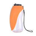 Portable dog water bottle with drinking bowl, 680ml capacity, leak-proof design in four colour options