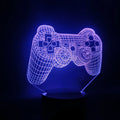 Creative 3D gamepad night light in black with remote control, seven colour options, USB powered, 200 x 150 x 87 mm