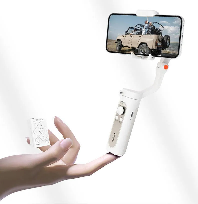 Black 3-axis mobile phone stabiliser with folded dimensions 179×79×39mm