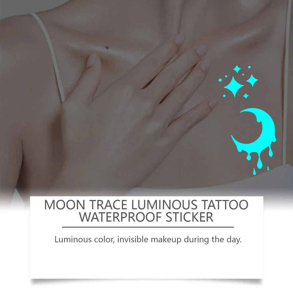 Luminous glow in the dark tattoo stickers with party ball design for temporary body art