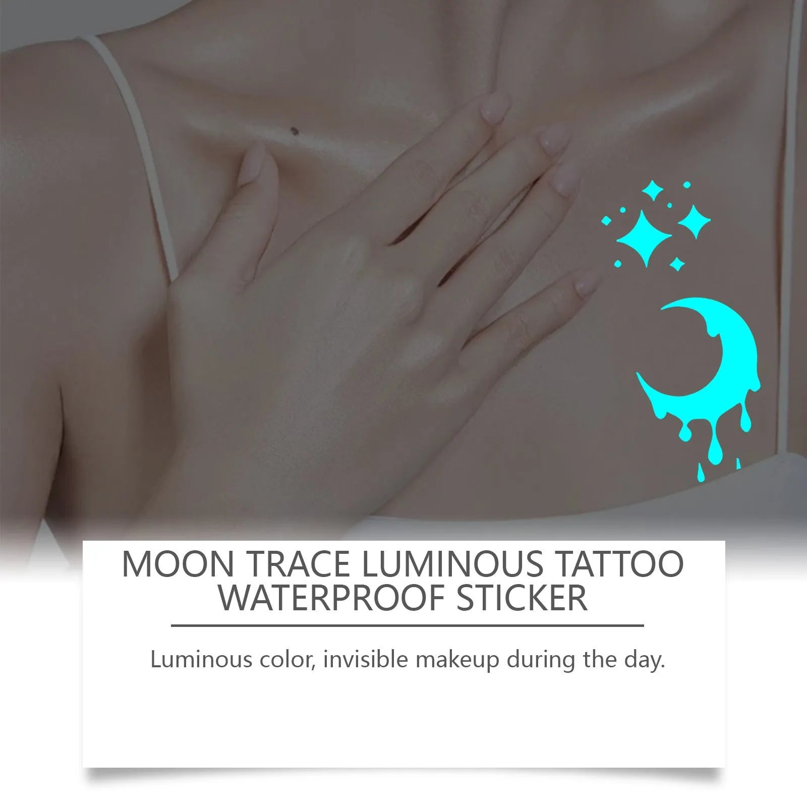 Luminous glow in the dark tattoo stickers with party ball design for temporary body art