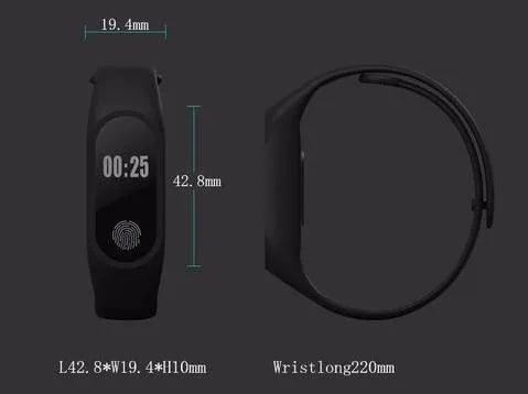 Motion intelligent hand ring smart wristband in multiple colours on a wrist, displaying a heart rate graph.