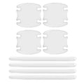 Clear transparent car door handle protective stickers 4-piece set for scratch prevention