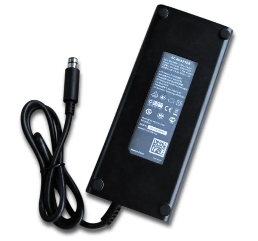 Black XBOX 360 E AC power adapter with UK plug for 220V direct use