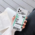 Graffiti design Ticket phone case for iPhone in Blue Red or Green colour.