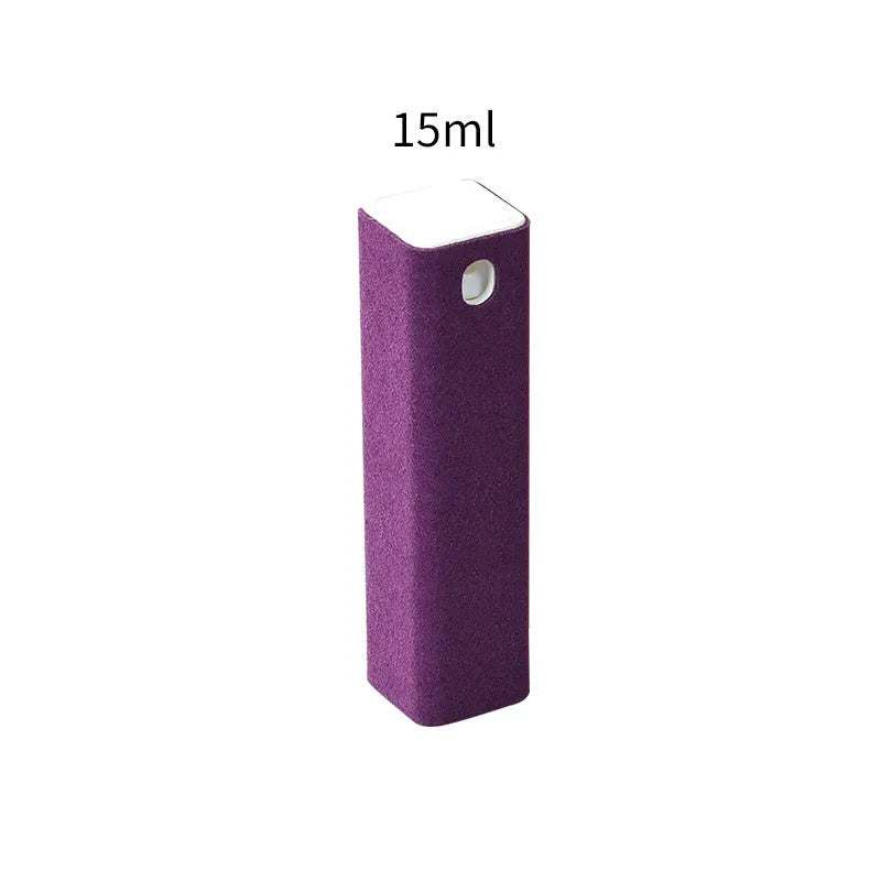 15ml phone screen cleaning spray bottle with flat protective case in multiple colour options