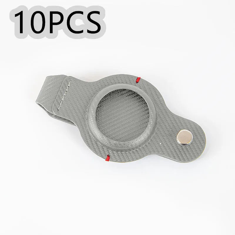 PU leather AirTag holder with key ring in black, for Apple AirTag tracker