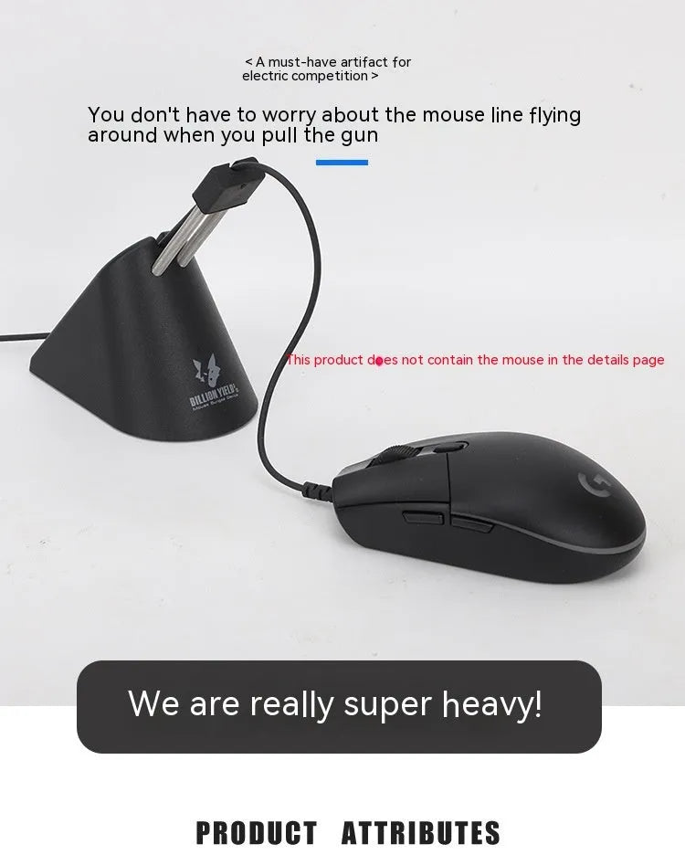 ABS plastic gaming mouse cable holder bracket in black or white colour options