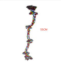Heavy-duty cotton rope knot dog toy 77cm for large breeds dental chew tug of war play