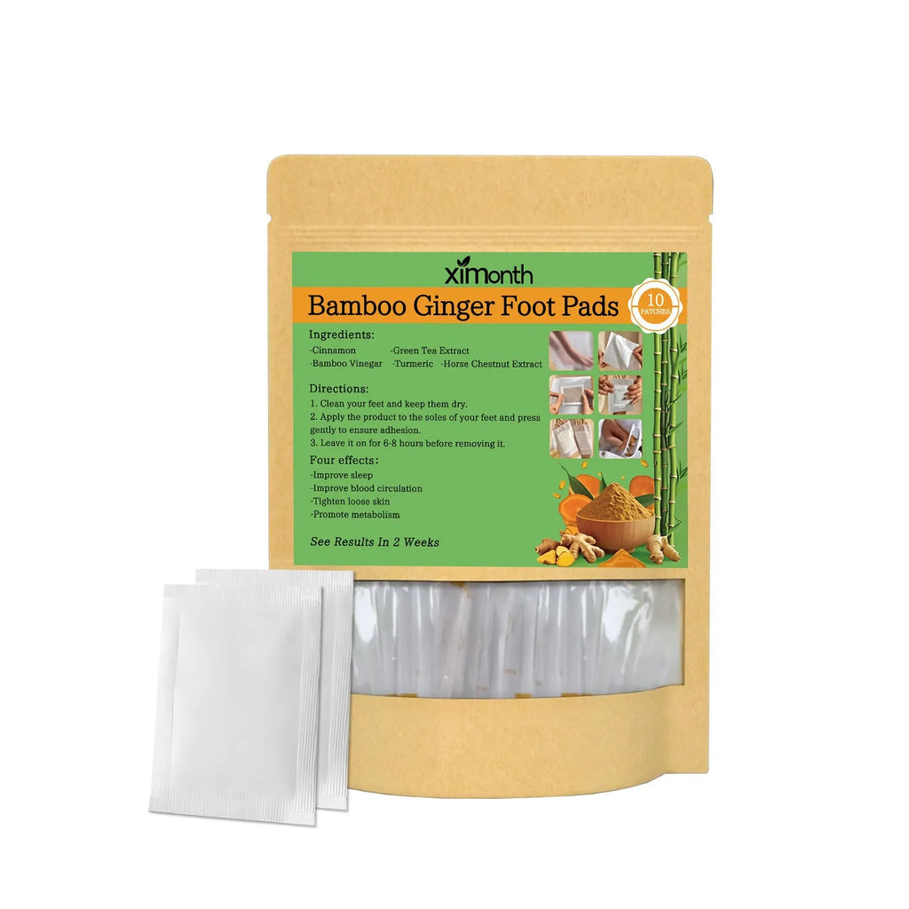 Pack of ten ginger and turmeric adhesive pain relief patches