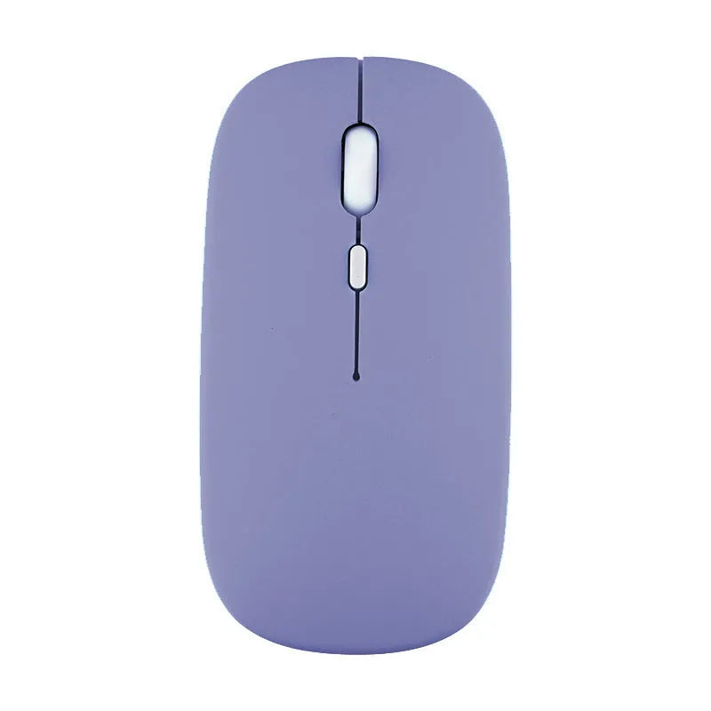 Candy wireless Bluetooth mouse in pink, ergonomic shape, 1200dpi, silent buttons, on a white desk