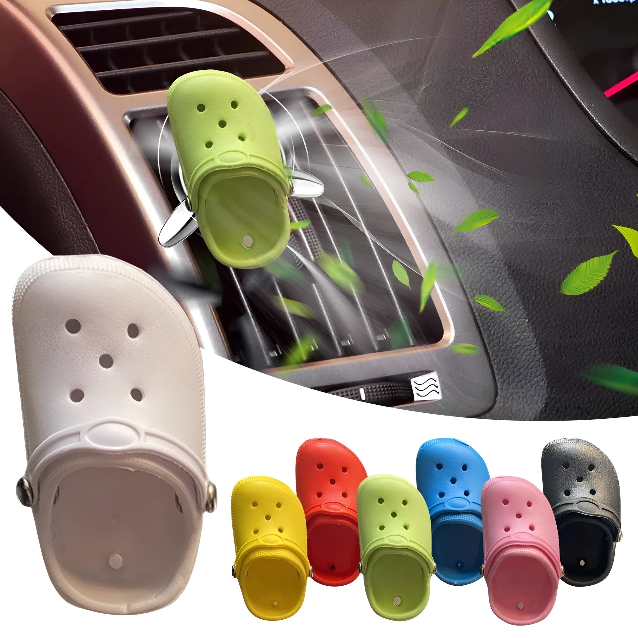 Car vent aromatherapy diffuser miniature shoe ornament in multiple colours