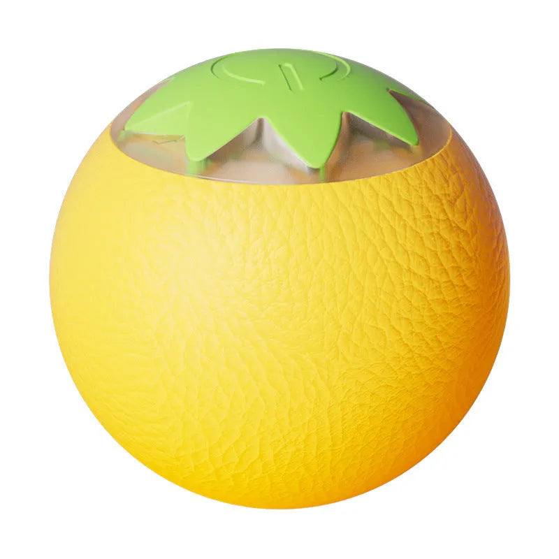 Green automatic rolling ball pet toy for cats and dogs measuring 4.5cm cube