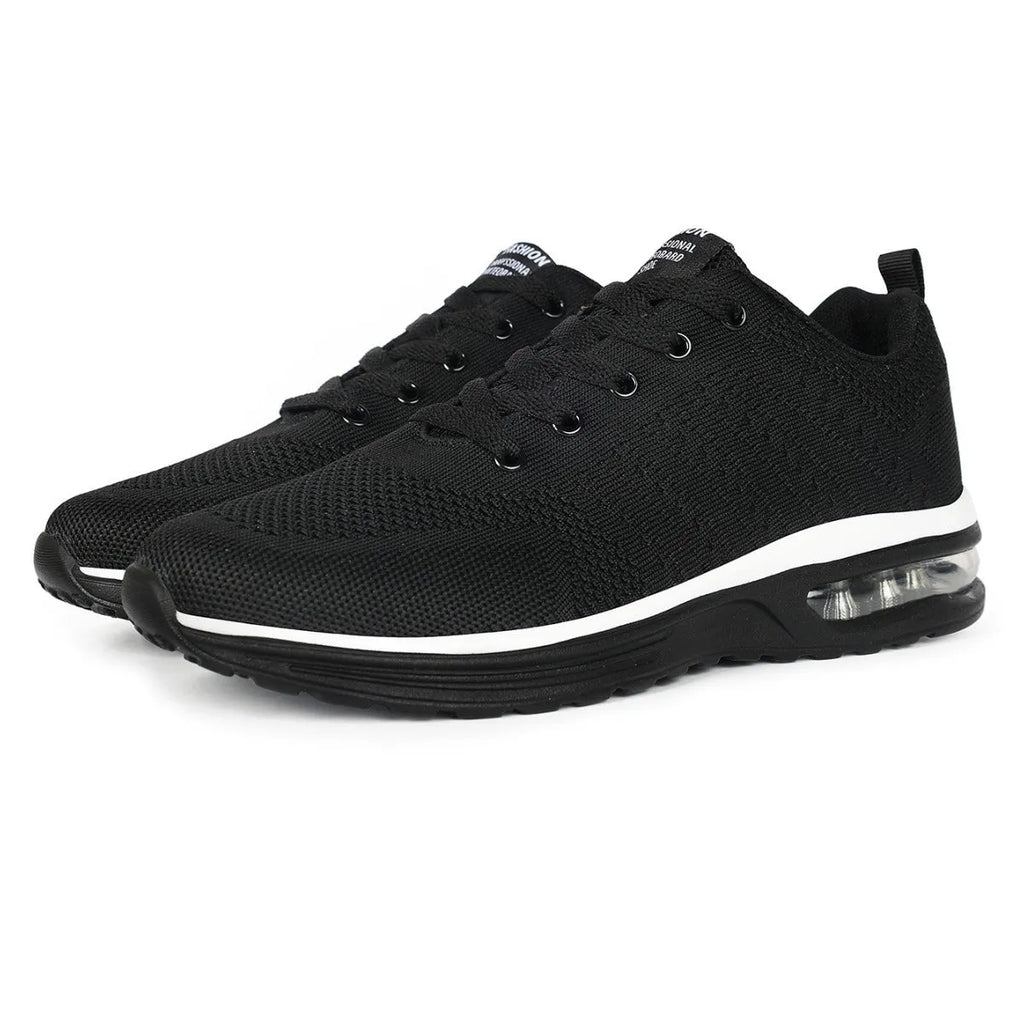 Men's casual breathable mesh running shoes in multiple colours with round toe and PU sole